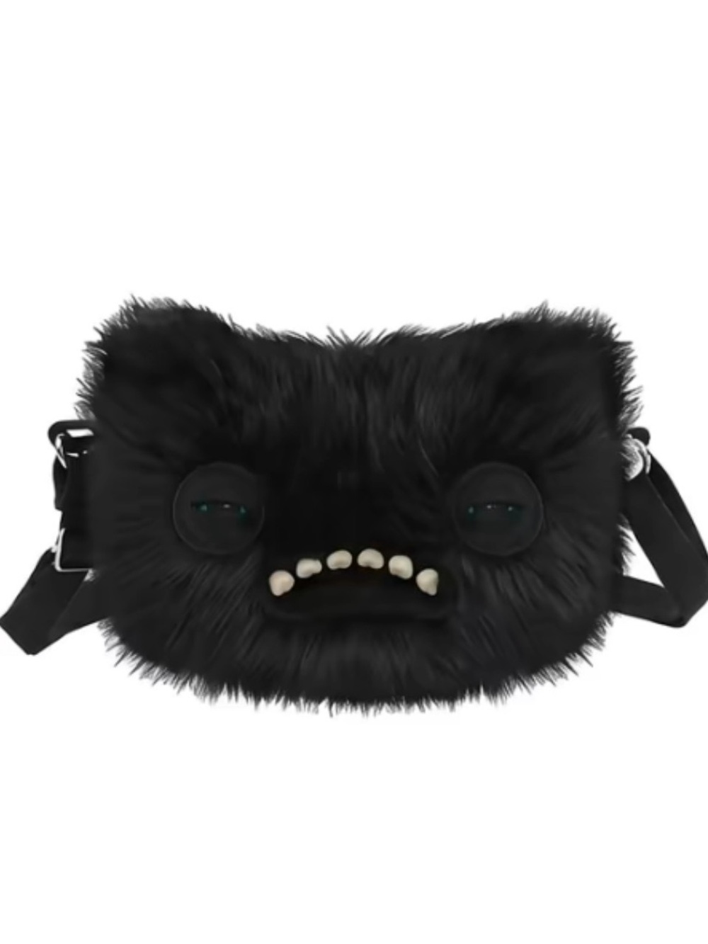 New Fuggler Zuru Series 1 Crossbody Bag Purse Plush Wide Eyed Weirdo Black